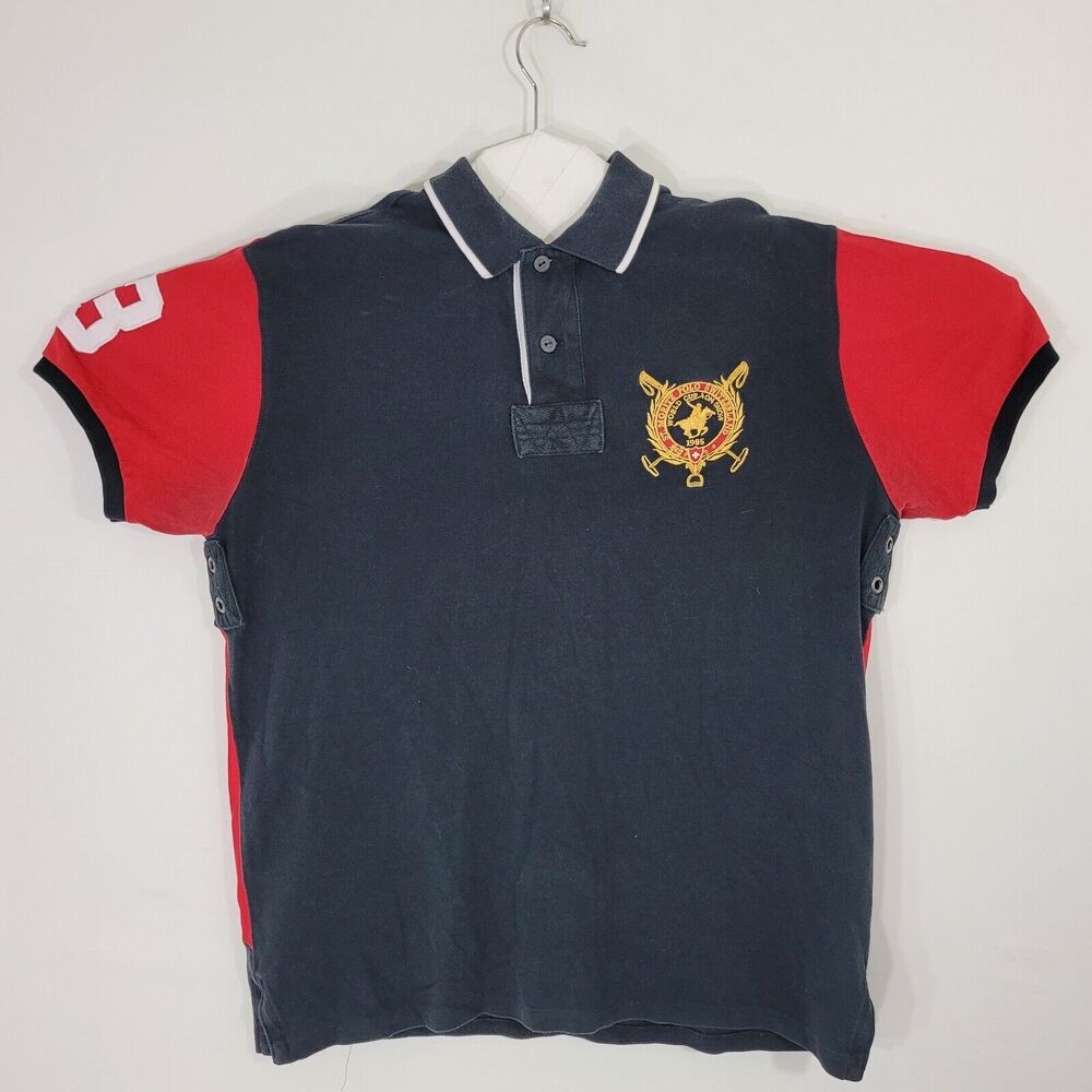 Polo Ralph Lauren Polo Shirt World‎ Cup On Snow Size Large Red and Black